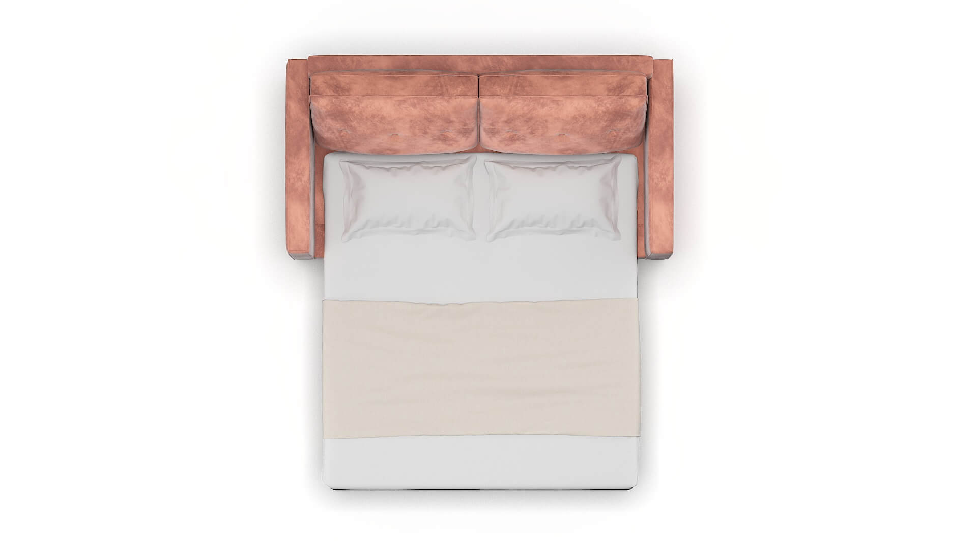 Syros Royale Blush Sofa Sleeper Espresso legs 3