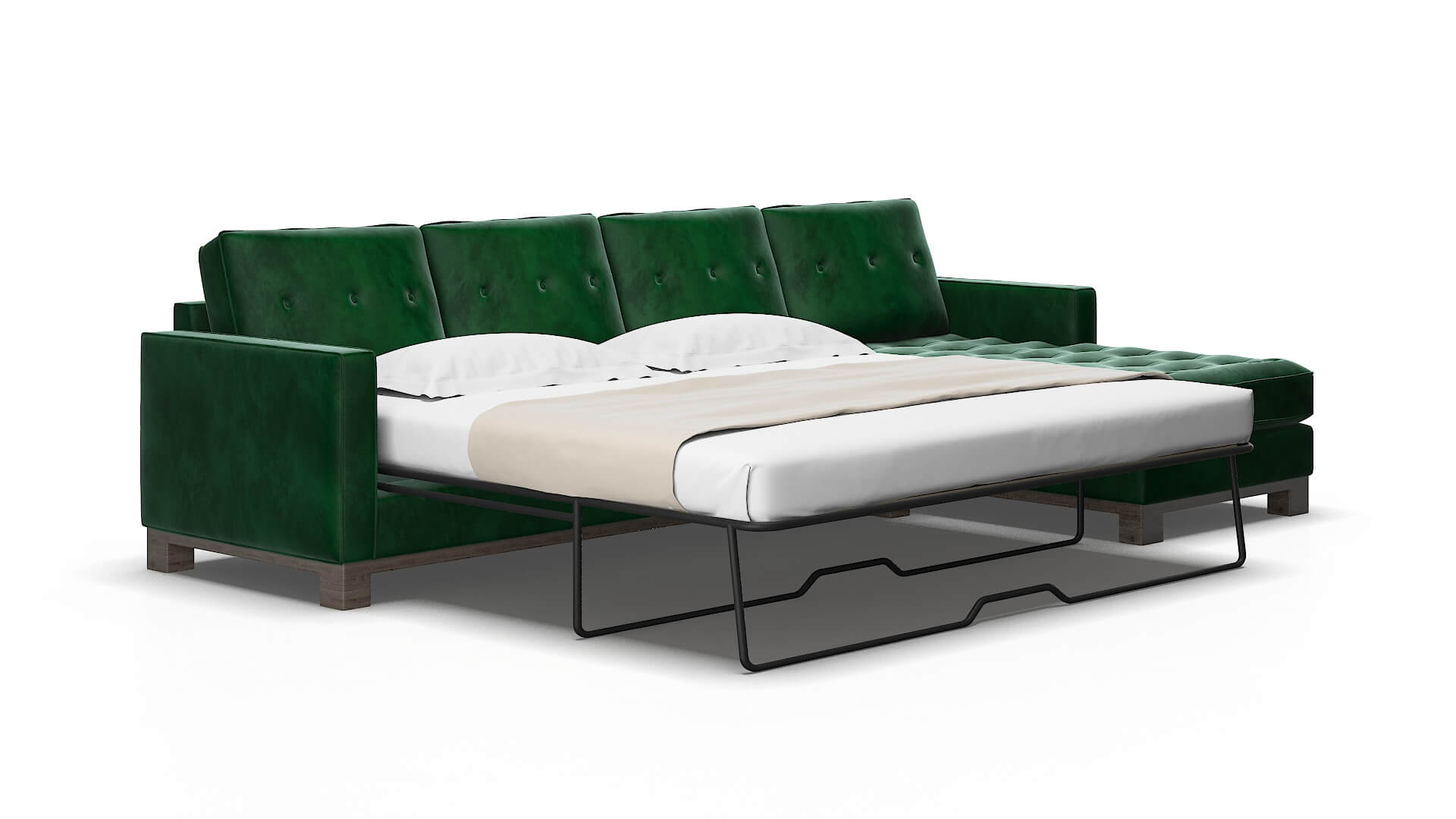 Syros Royale evergreen Panel sleeper Espresso Legs  2