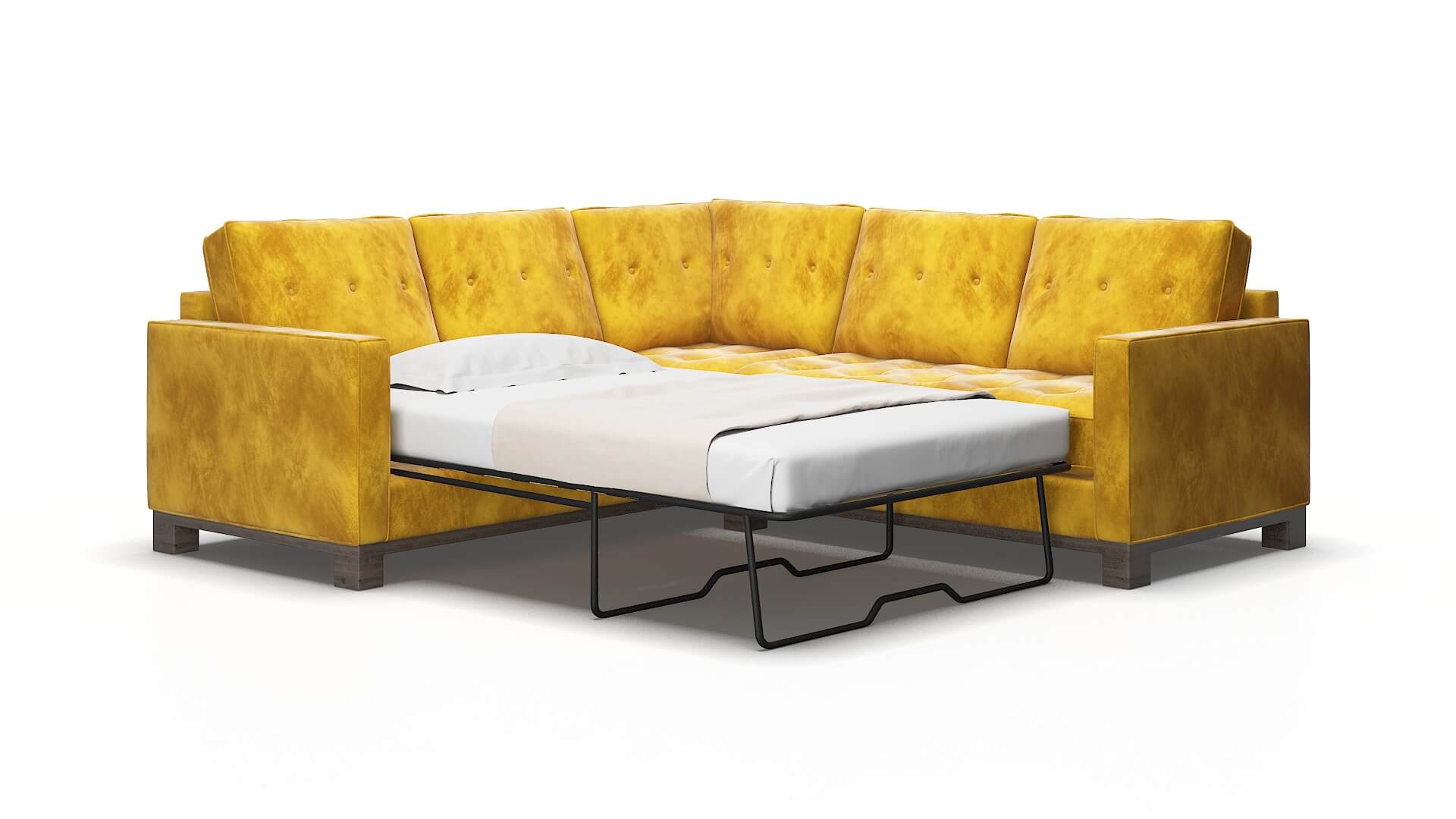 Syros Royale marigold Sectional sleeper Espresso Legs  2