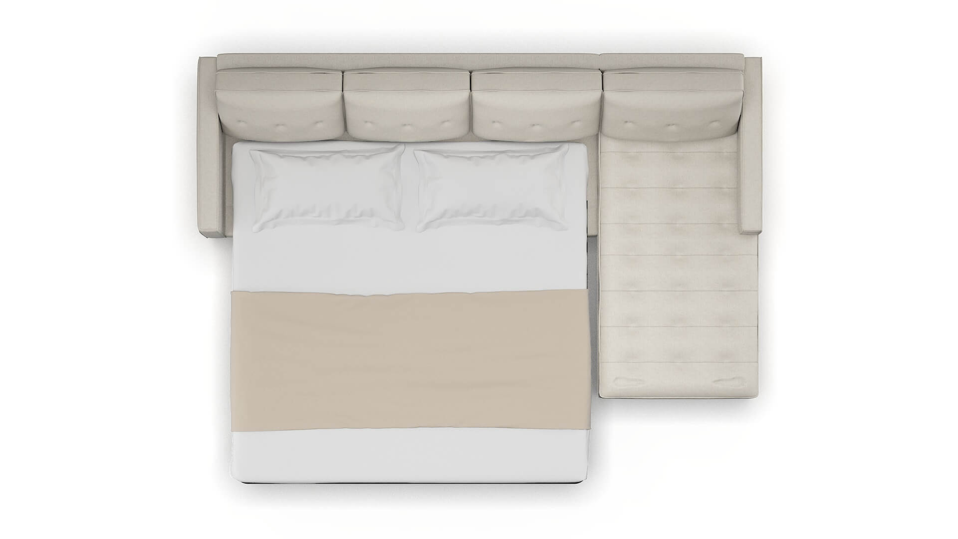 Syros Sasha Linen Panel Sleeper Espresso legs 3