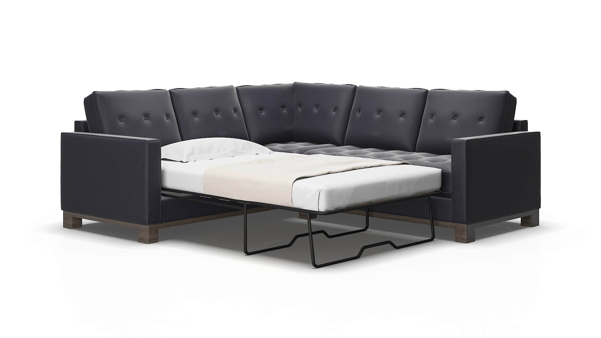 Syros Sasha navy Sectional sleeper Espresso Legs  2