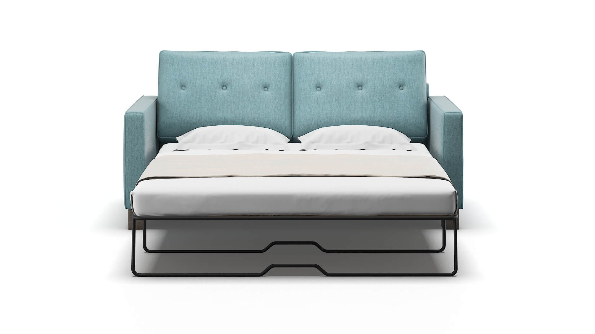 Syros Sasha Teal Sofa Sleeper Espresso legs 1