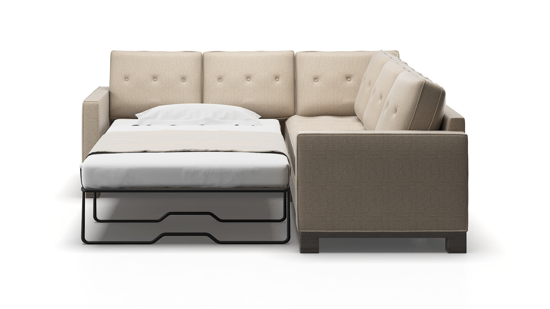 Syros Sosoftness 74 Sectional Sleeper Espresso legs 1