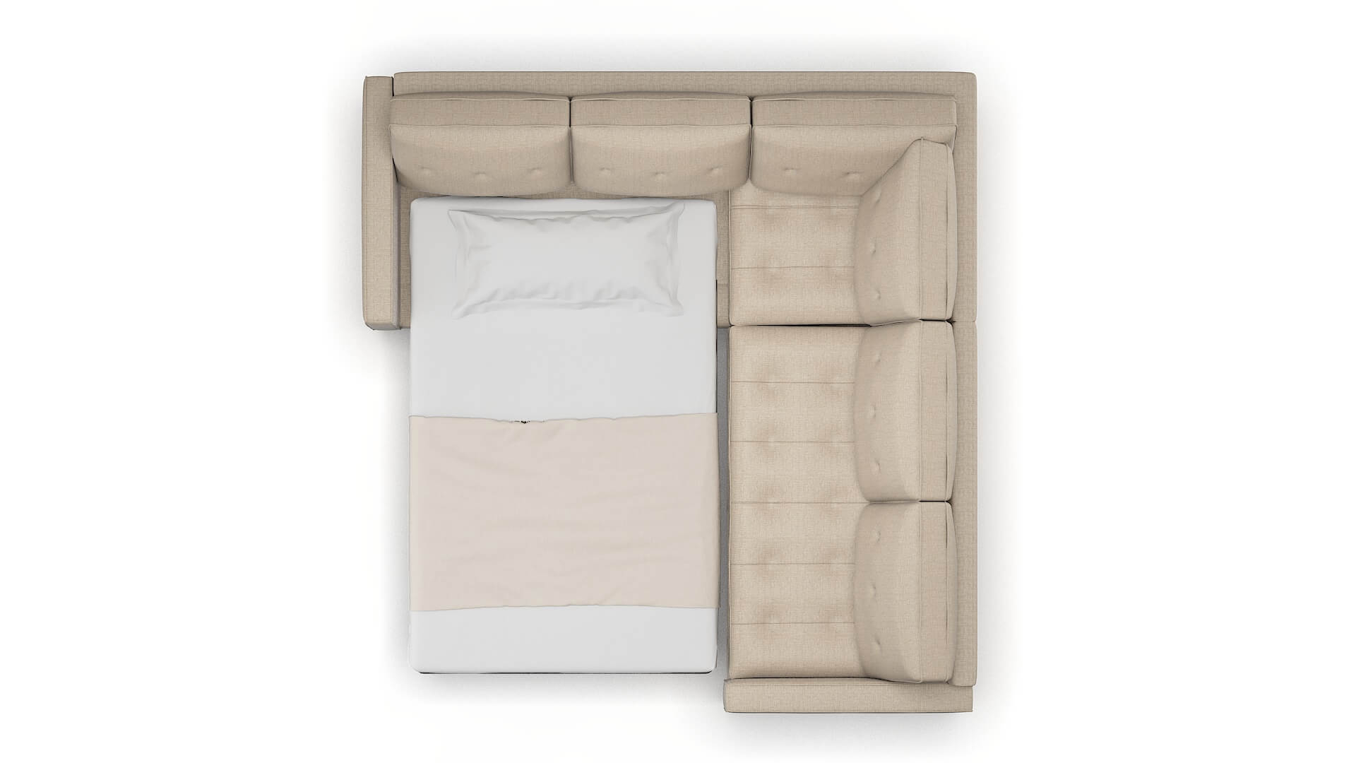 Syros Sosoftness 74 Sectional Sleeper Espresso legs 3