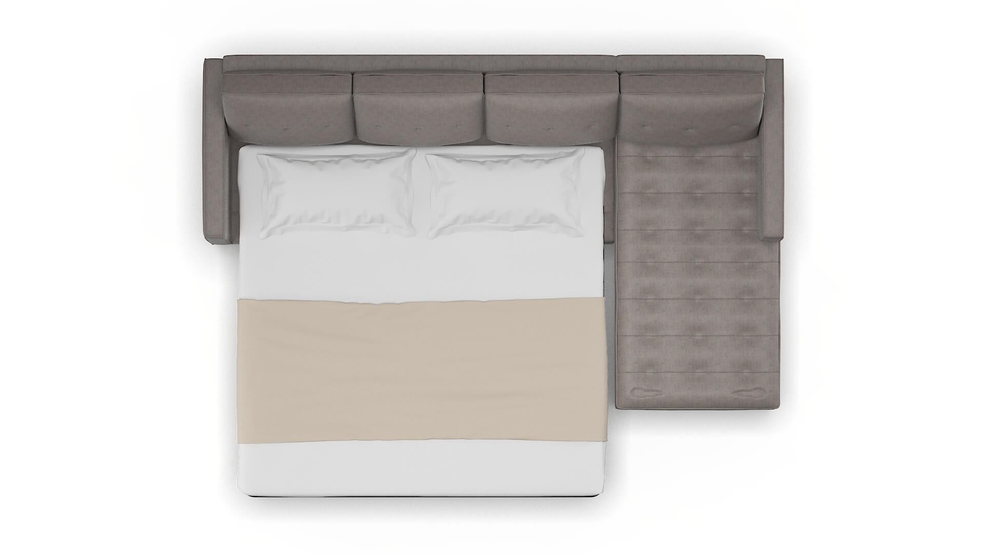 Syros Suave Slate Panel Sleeper Espresso legs 3