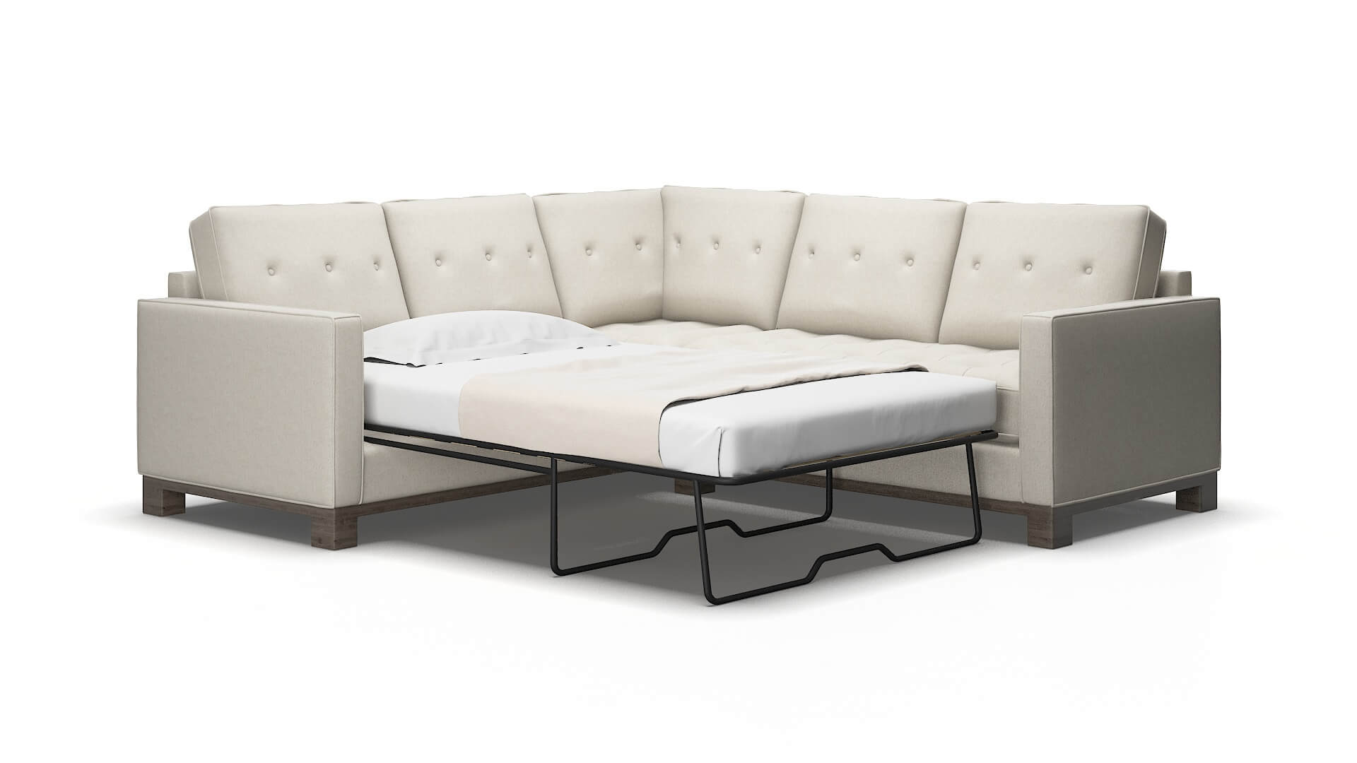 Syros Terrain natural Sectional sleeper Espresso Legs  2