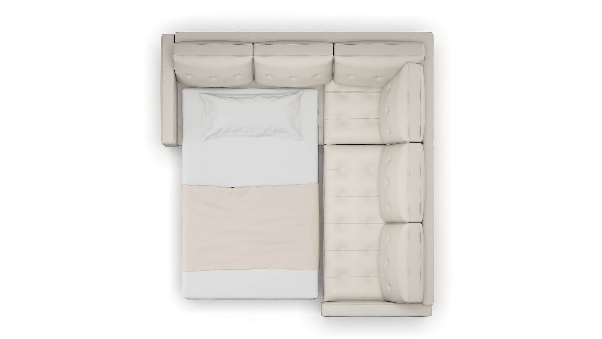 Syros Terrain Natural Sectional Sleeper Espresso legs 3