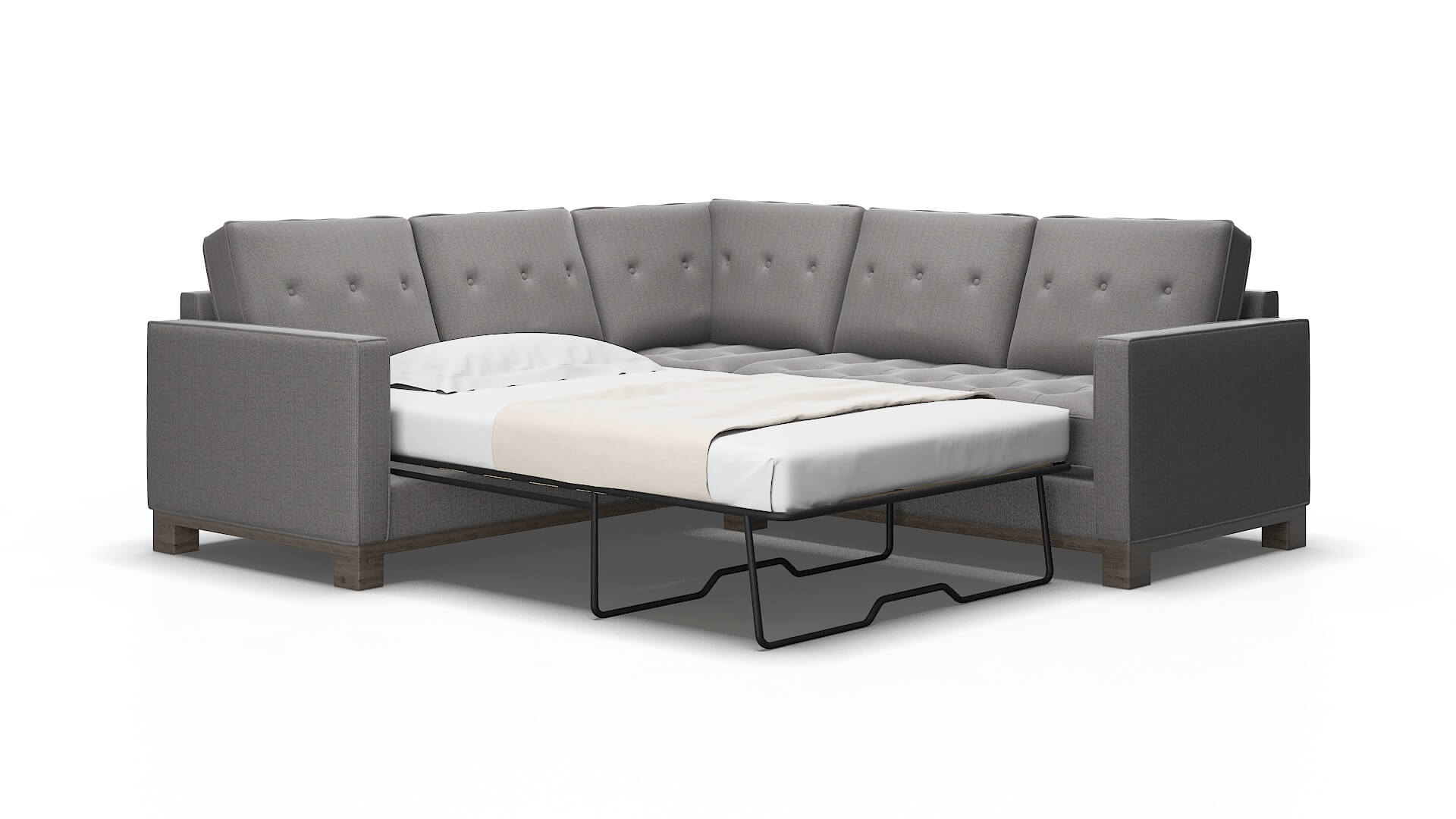 Syros Terrain oatmeal Sectional sleeper Espresso Legs  2