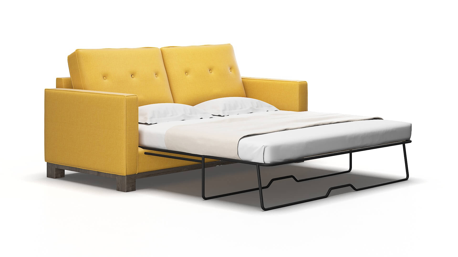 Syros Tess Turmeric Sofa Sleeper Espresso legs 2
