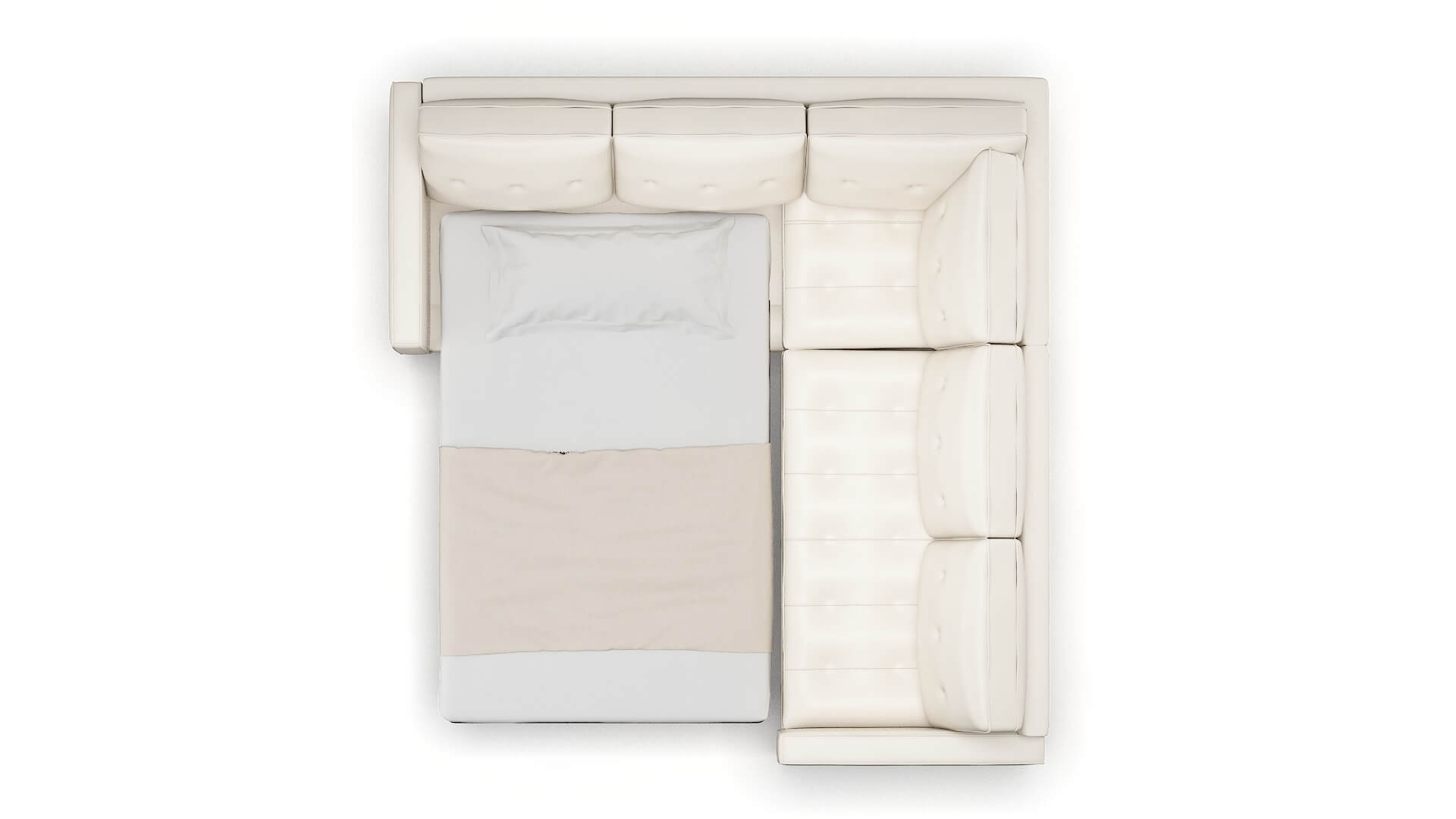 Syros Urban_d Snow Sectional Sleeper Espresso legs 3