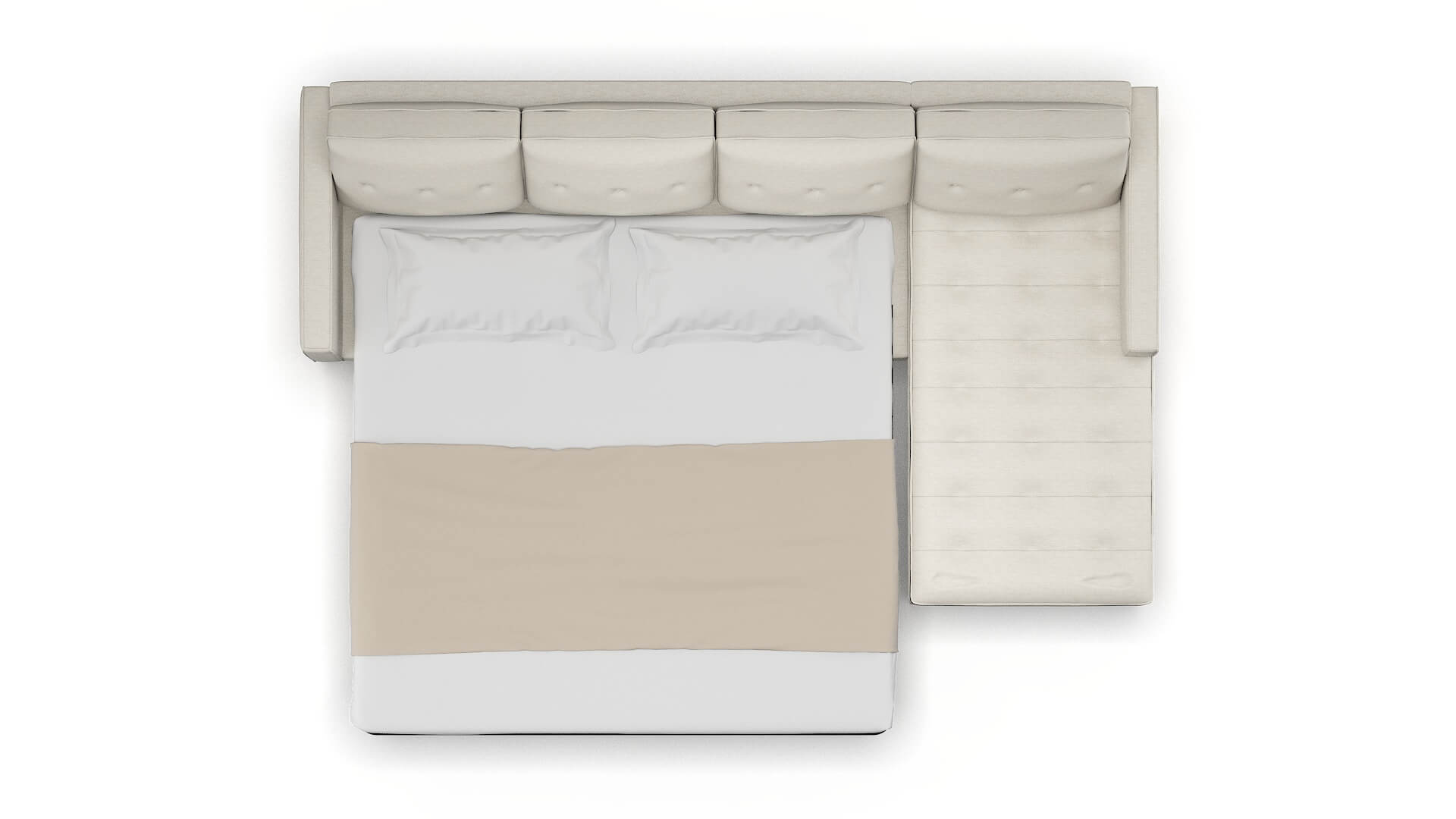 Syros Venus Cream Panel Sleeper Espresso legs 3