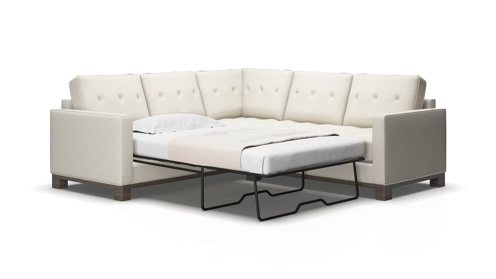 Syros Venus cream Sectional sleeper Espresso Legs  2