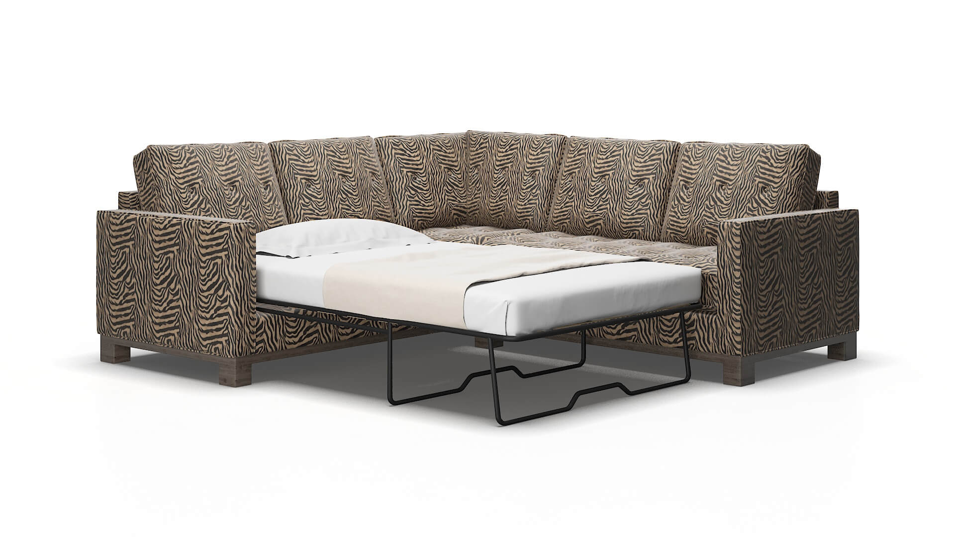 Syros Zambia coffee Sectional sleeper Espresso Legs  2