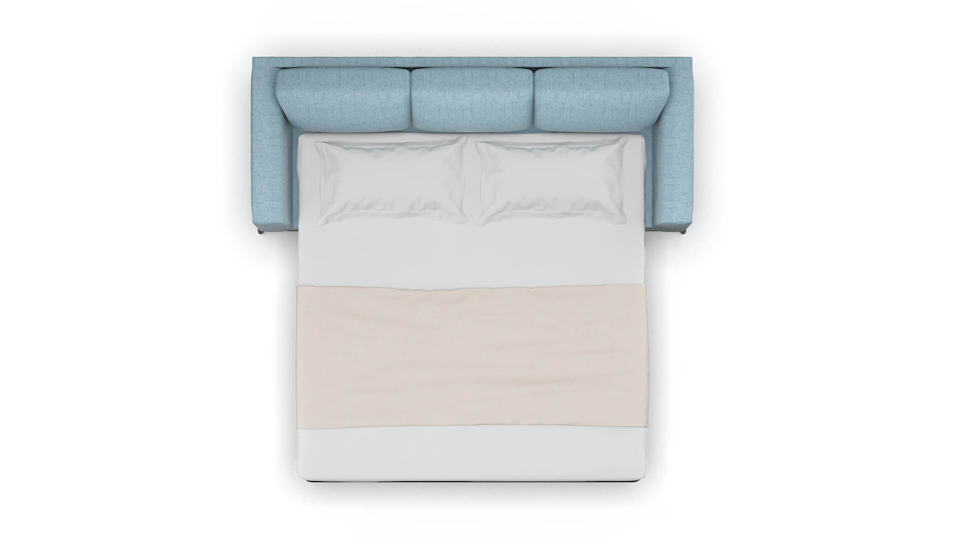 Toronto Atlas Turquoise Sofa Sleeper Espresso legs 3