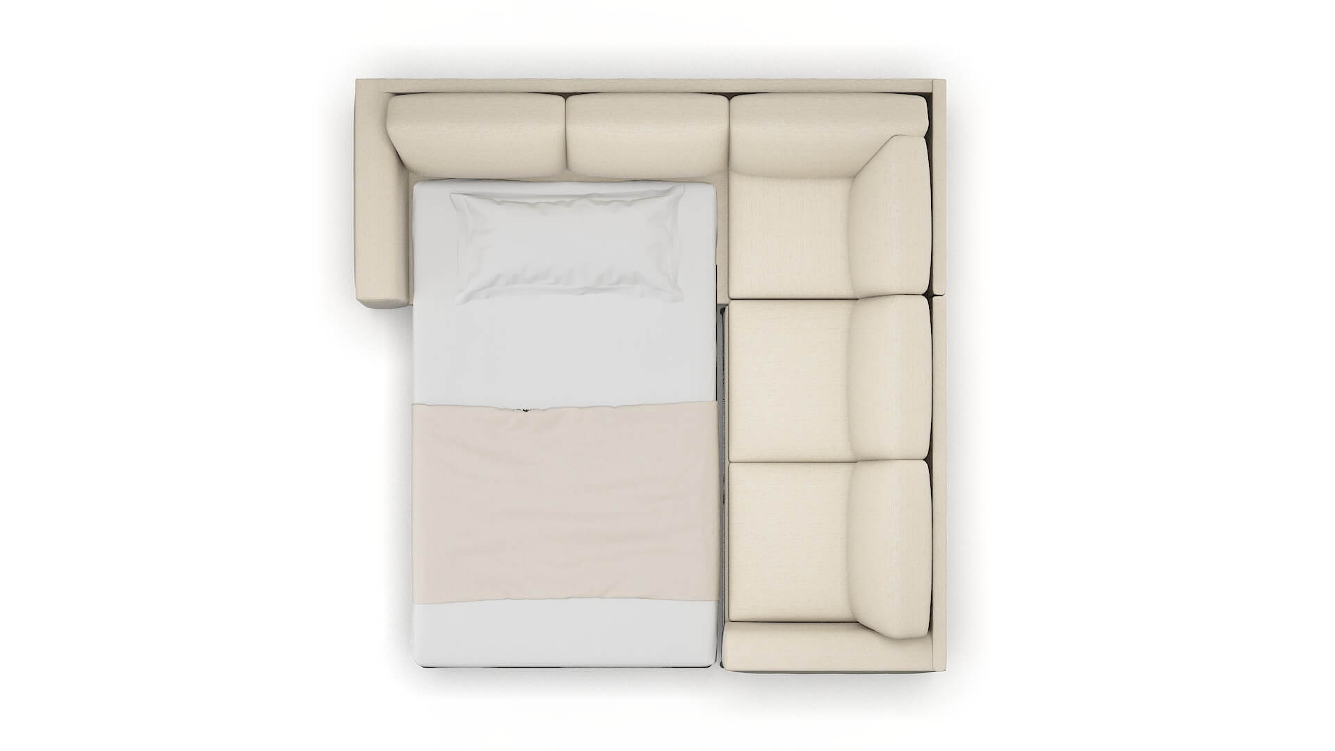 Toronto Avenger Beach Sectional Sleeper Espresso legs 3