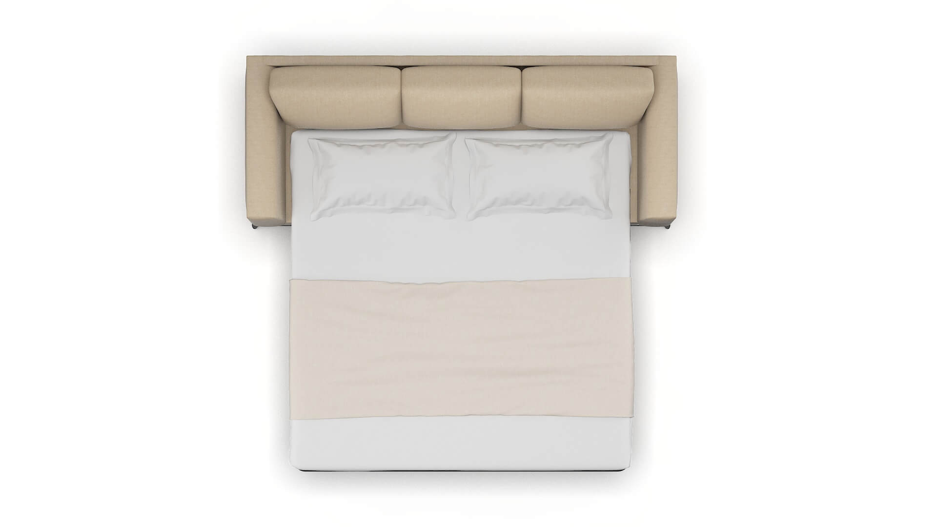 Toronto Avenger Burlap Sofa Sleeper Espresso legs 3