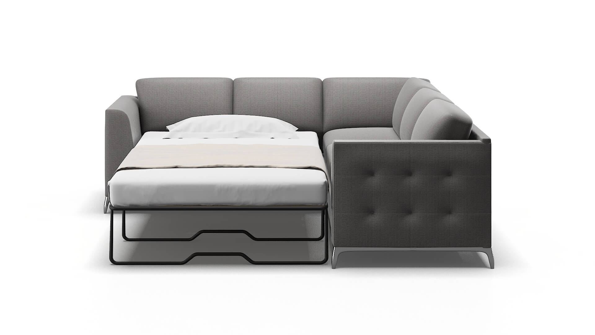 Toronto Avenger Zinc Sectional Sleeper Espresso legs 1