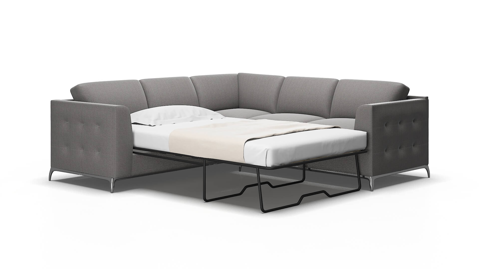 Toronto Avenger Zinc Sectional Sleeper Espresso legs 2