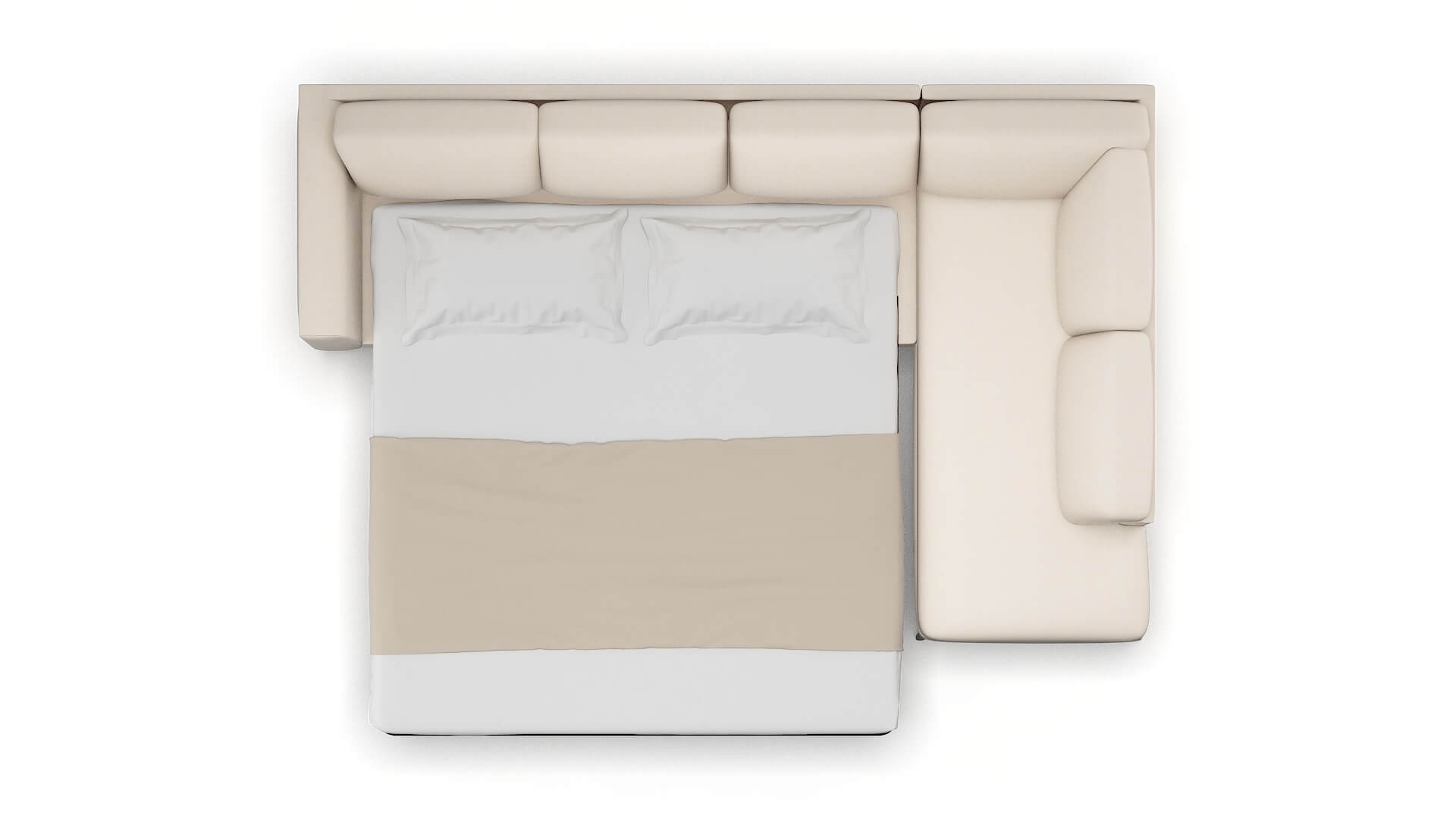 Toronto Bella Buckwheat Panel Sleeper Espresso legs 3