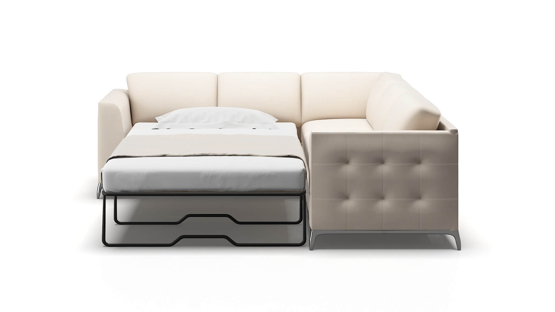 Toronto Bella Buckwheat Sectional Sleeper Espresso legs 1