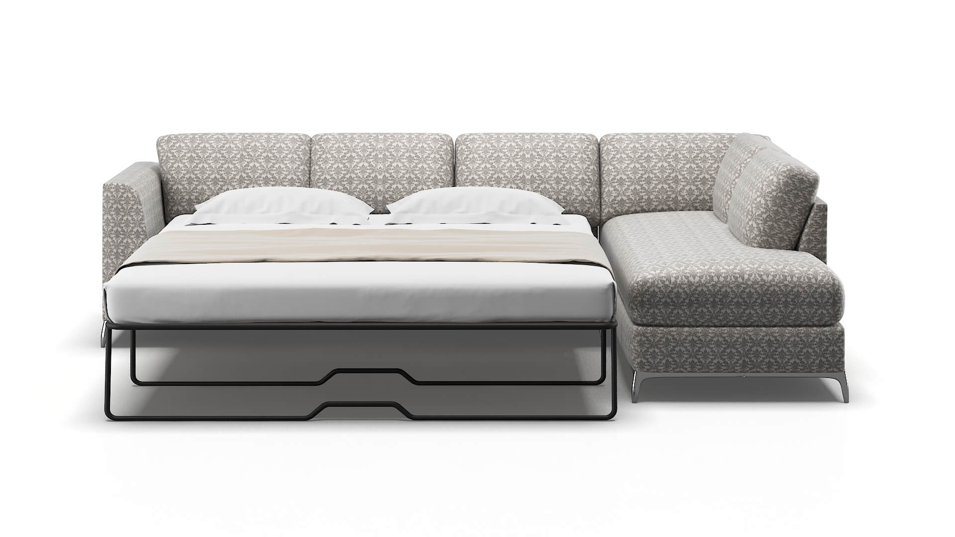 Toronto Bergamo Dove Panel Sleeper Espresso legs 1