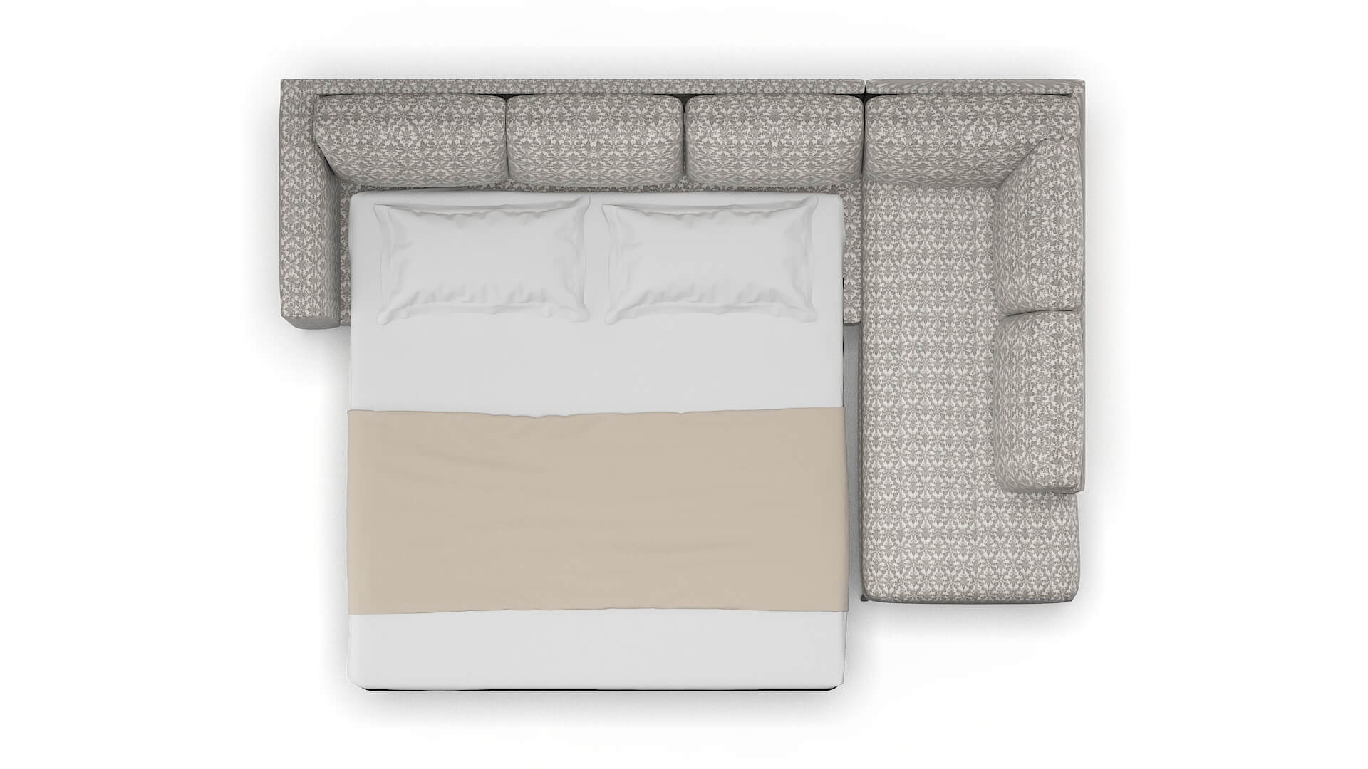 Toronto Bergamo Dove Panel Sleeper Espresso legs 3