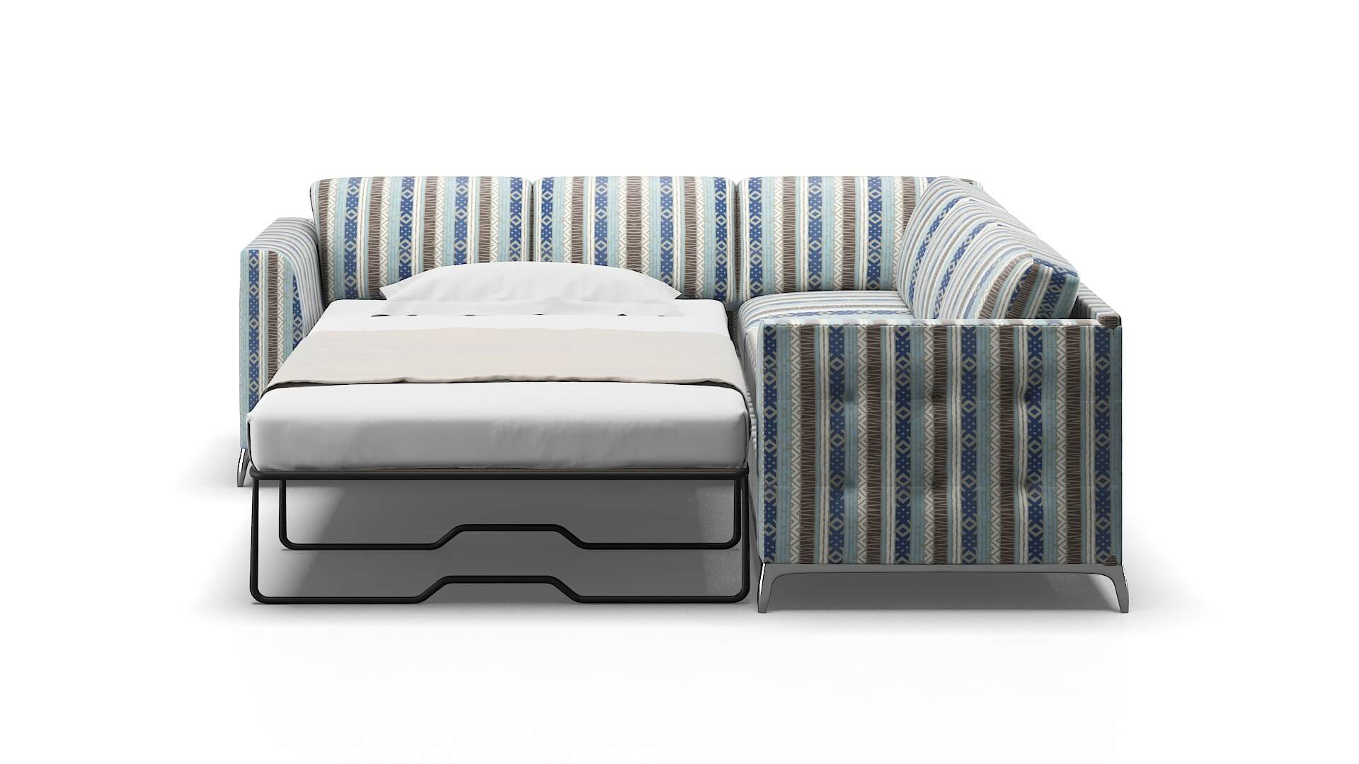 Toronto Bodhi Indigo Sectional Sleeper Espresso legs 1