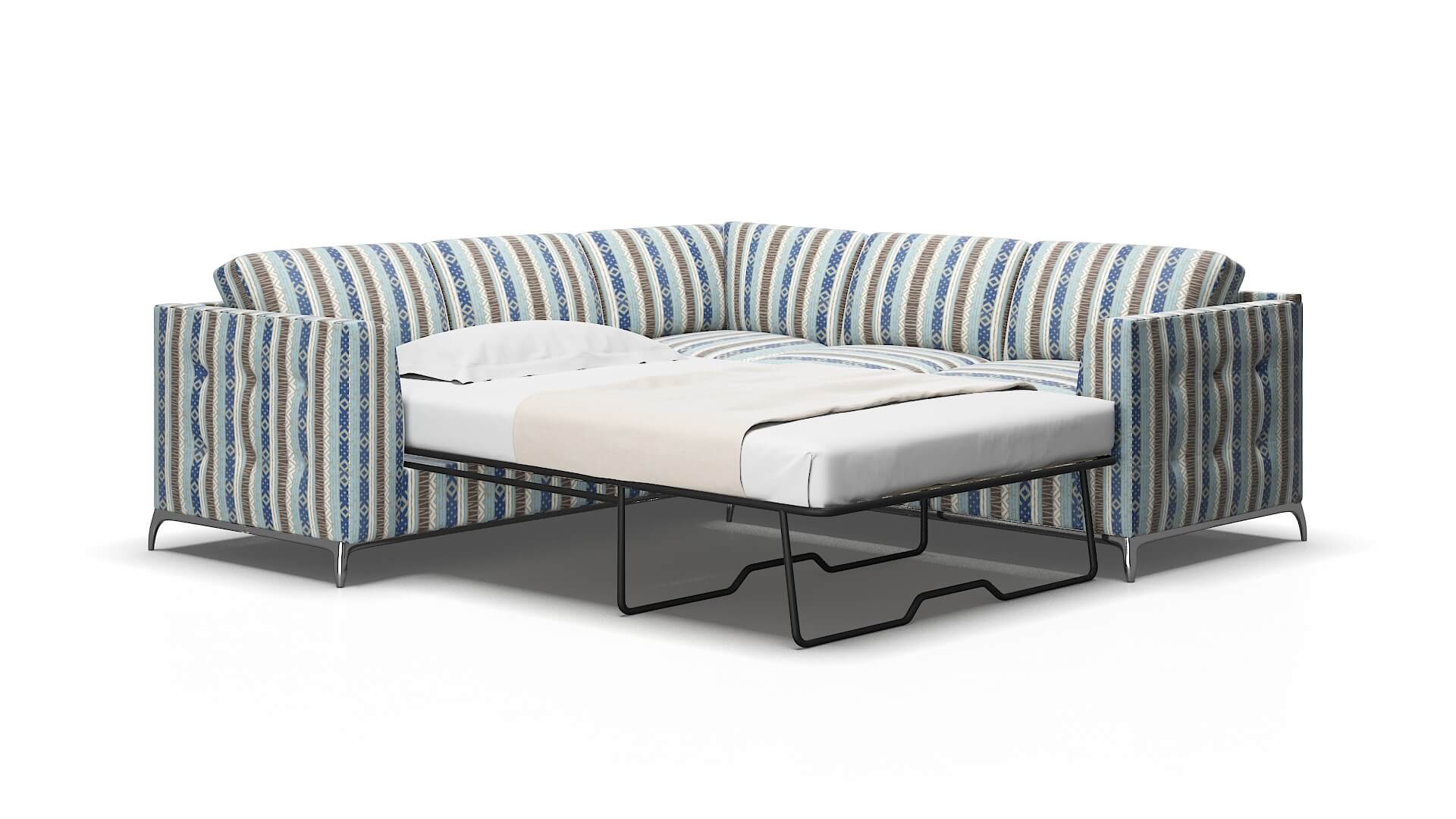 Toronto Bodhi Indigo Sectional Sleeper Espresso legs 2