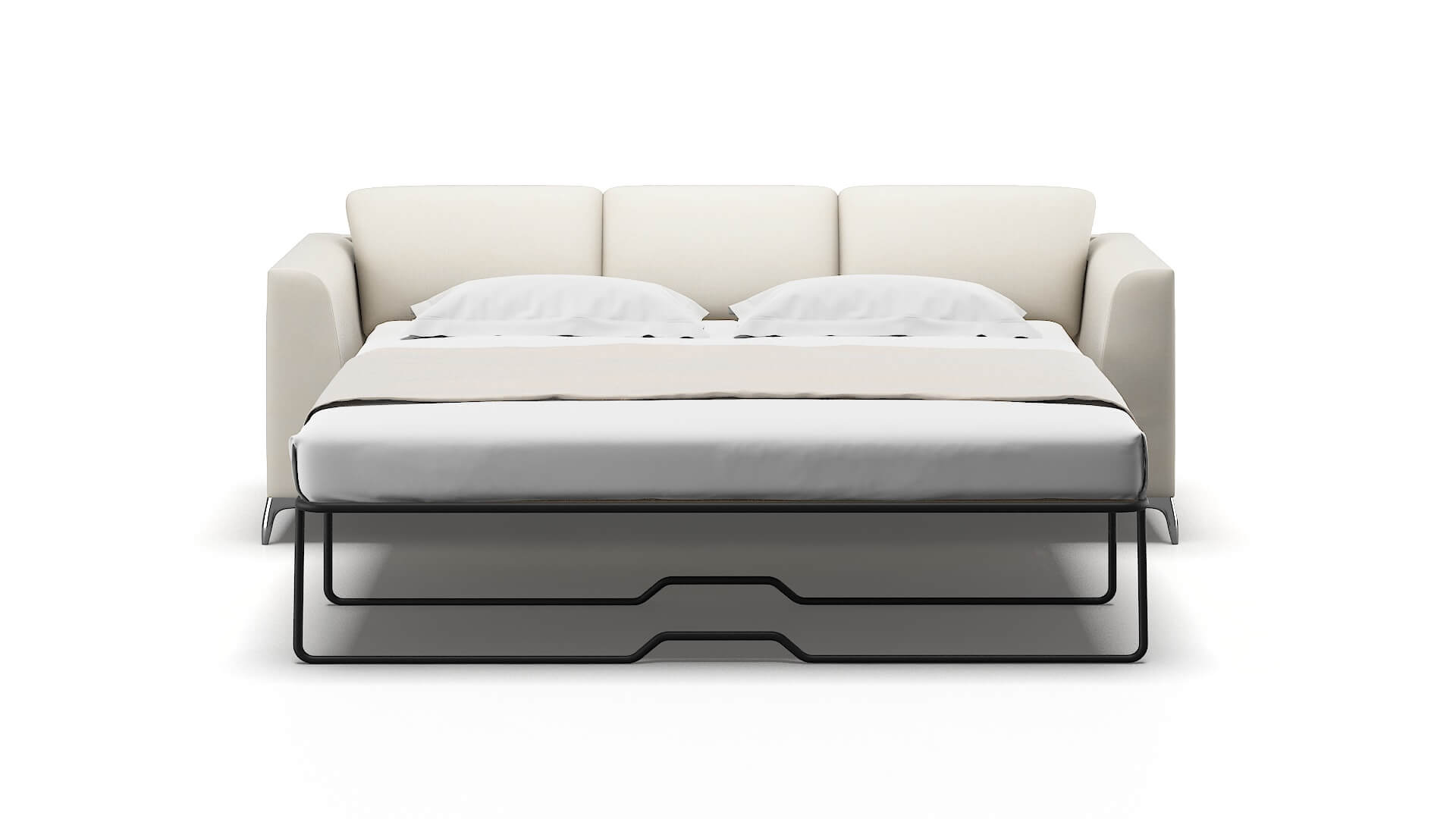 Toronto Bungalow Ivory Sofa Sleeper Espresso legs 1