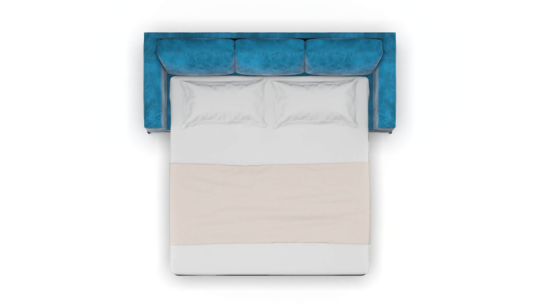 Toronto Buzz Teal Sofa Sleeper Espresso legs 3