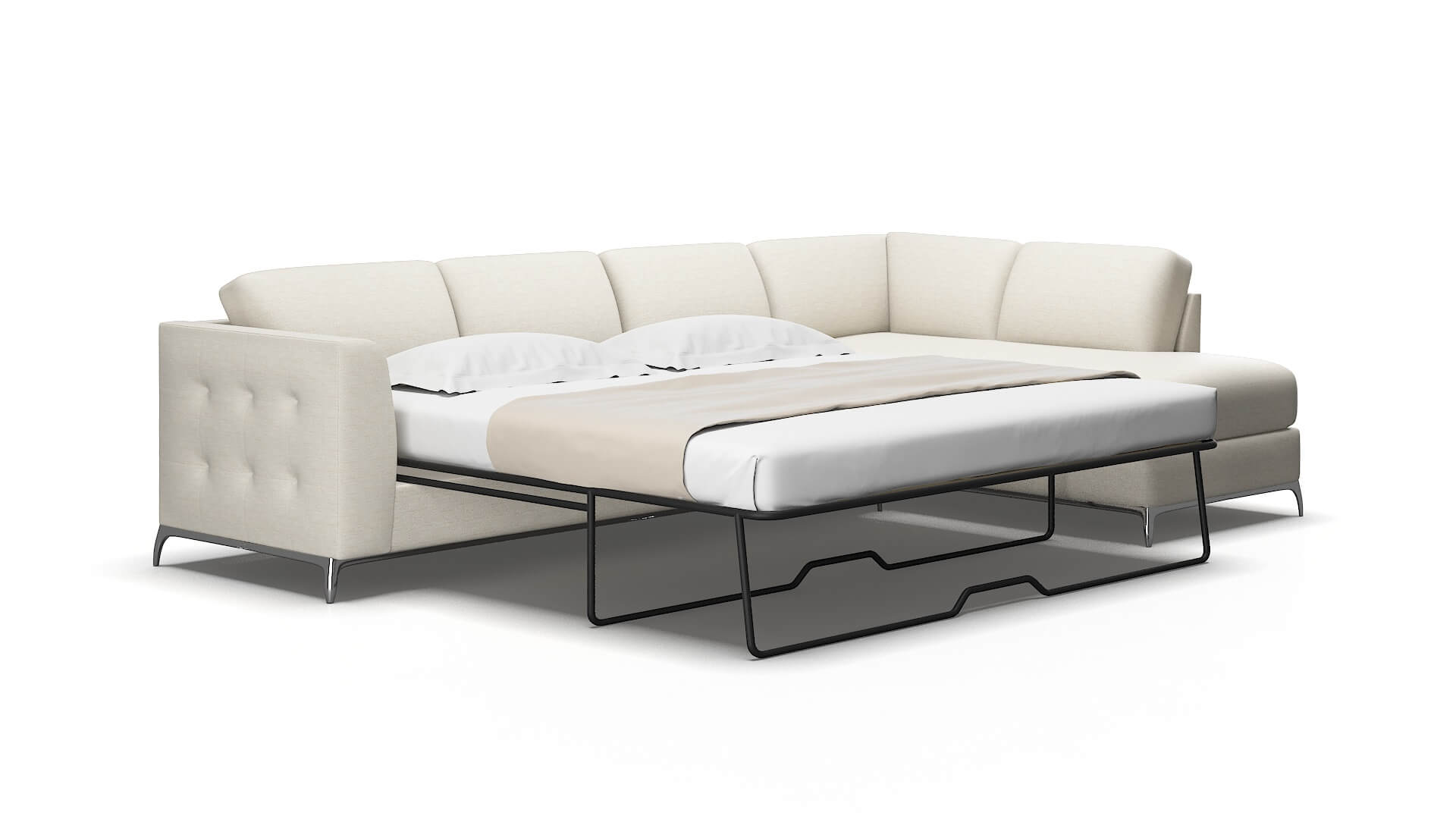 Toronto Catalina Linen Panel Sleeper Espresso legs 2
