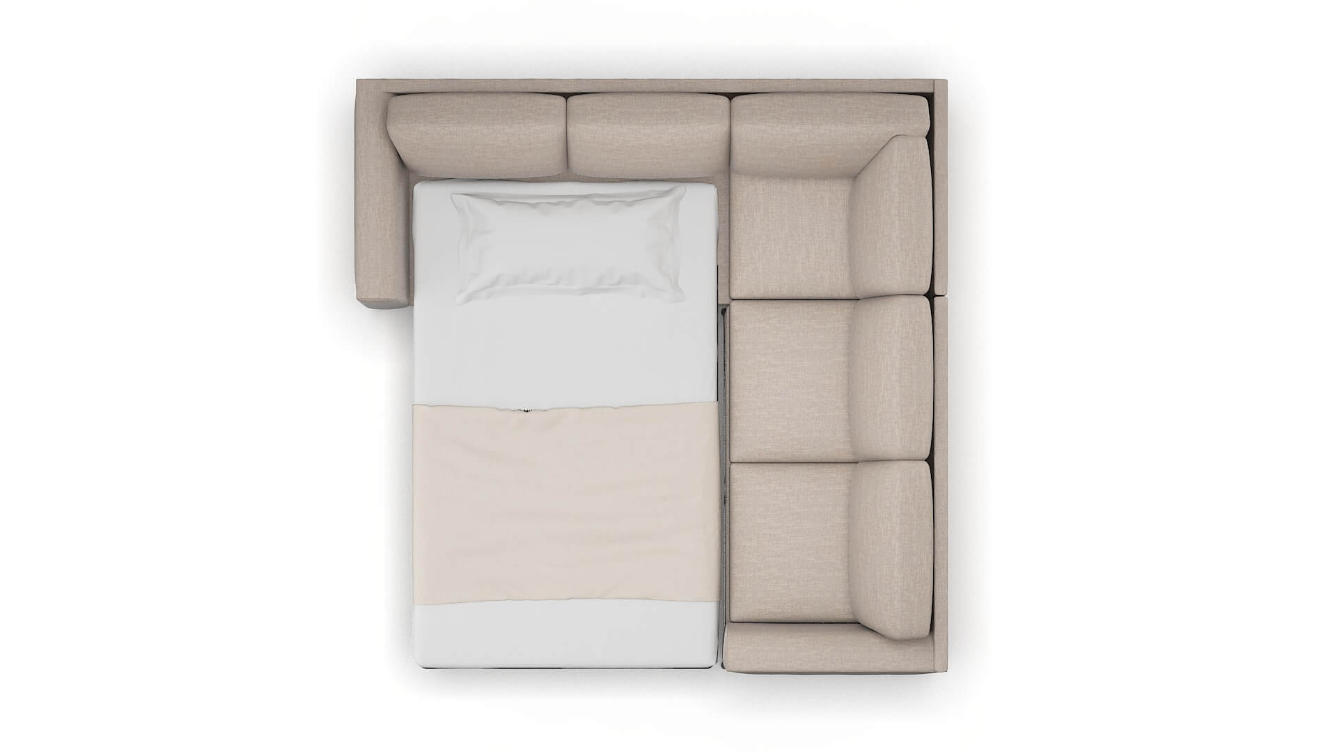 Toronto Clyde Dolphin Sectional Sleeper Espresso legs 3