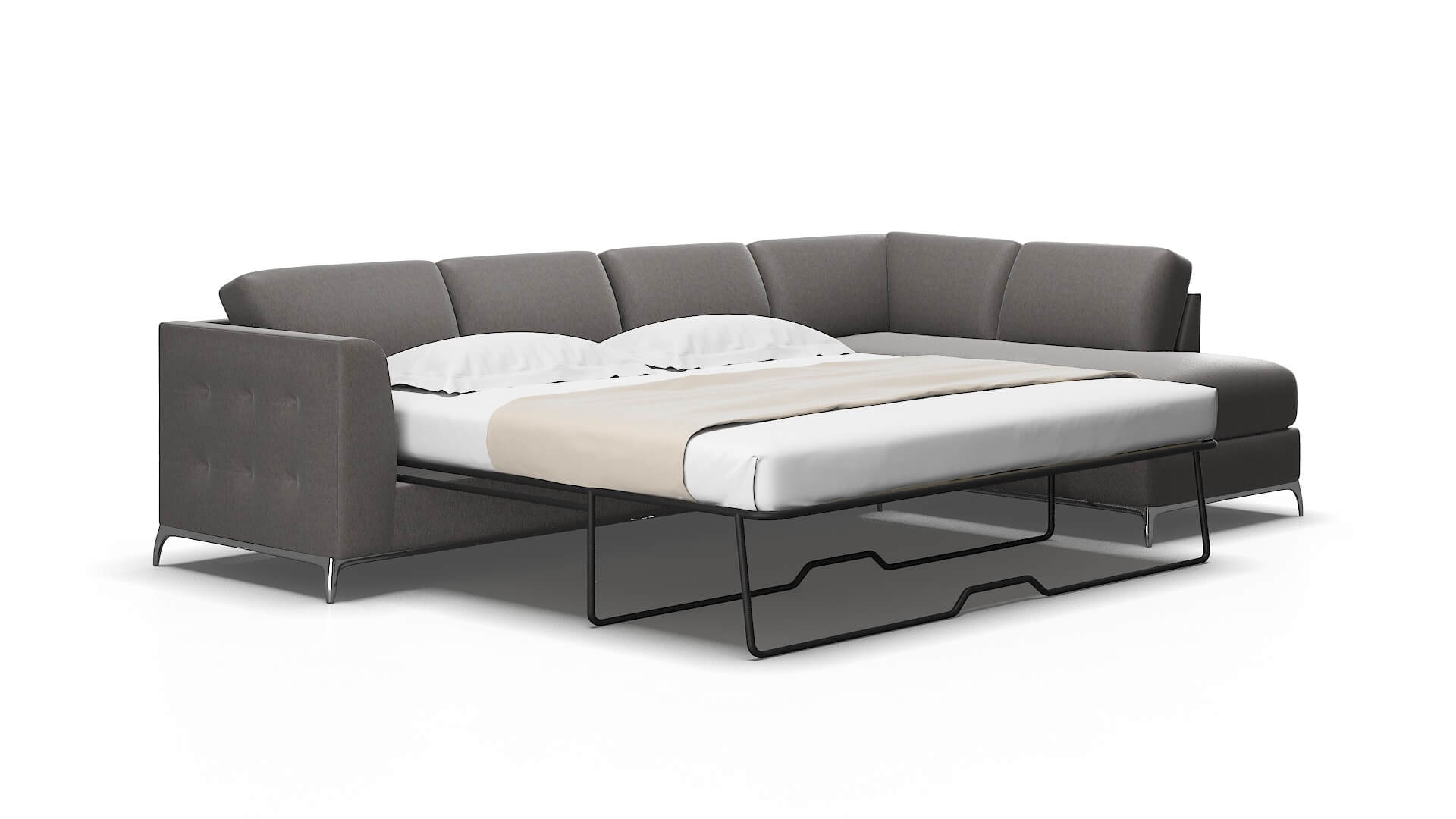 Toronto Cosmo Charcoal Panel Sleeper Espresso legs 2