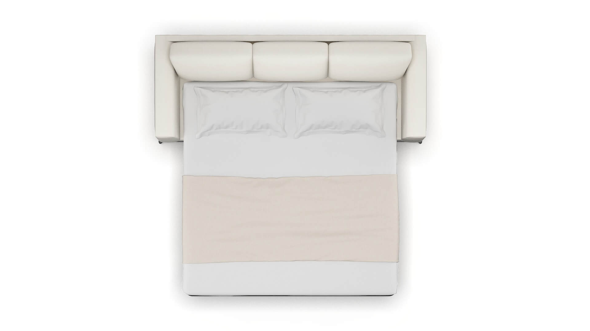 Toronto Cosmo Ivory Sofa Sleeper Espresso legs 3