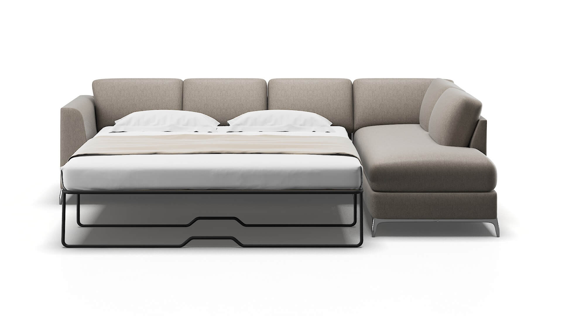 Toronto Cosmo Taupe Panel Sleeper Espresso legs 1