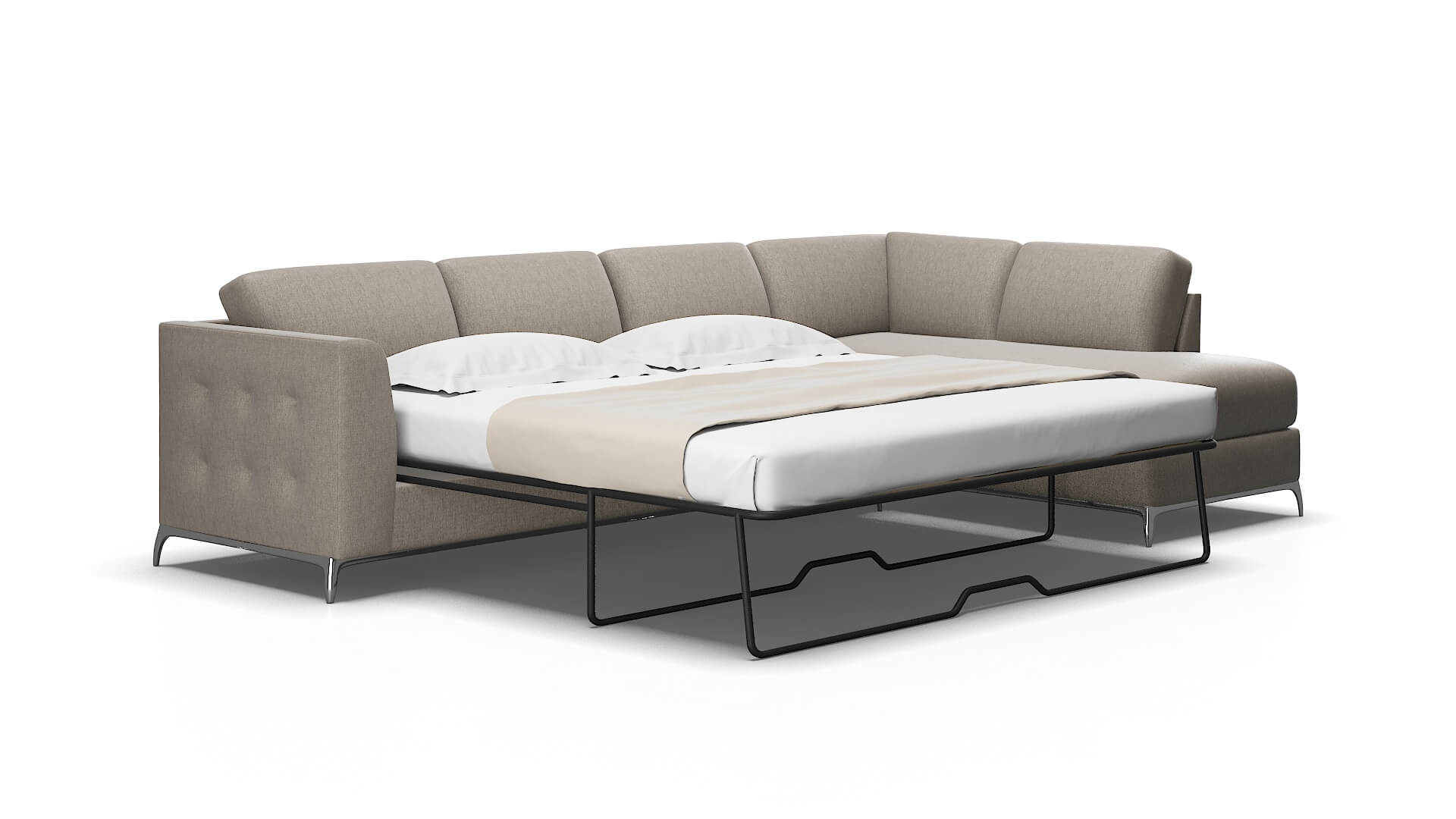 Toronto Cosmo Taupe Panel Sleeper Espresso legs 2