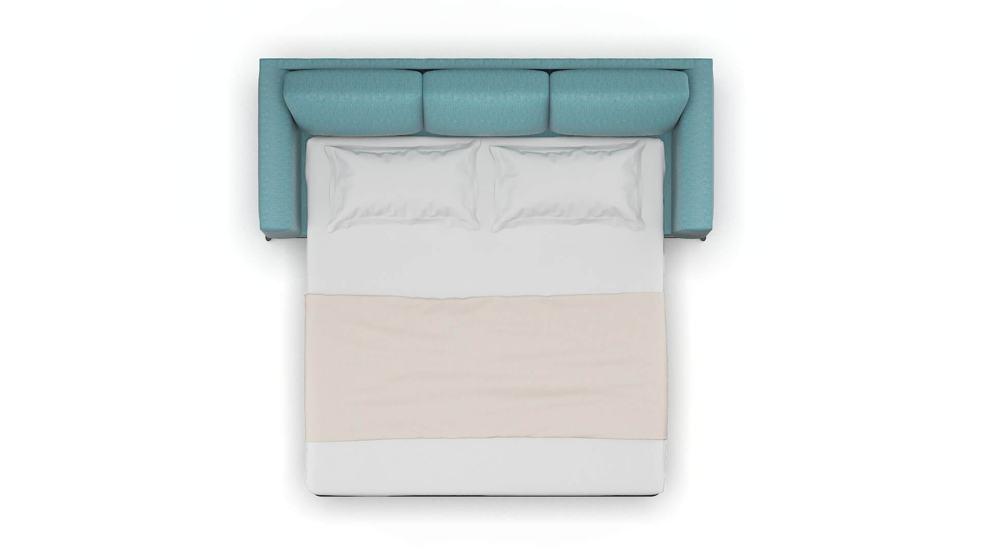 Toronto Cosmo Turquoise Sofa Sleeper Espresso legs 3