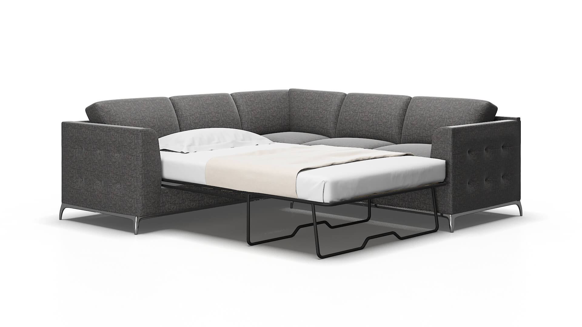 Toronto Curious Eclipse Sectional Sleeper Espresso legs 2