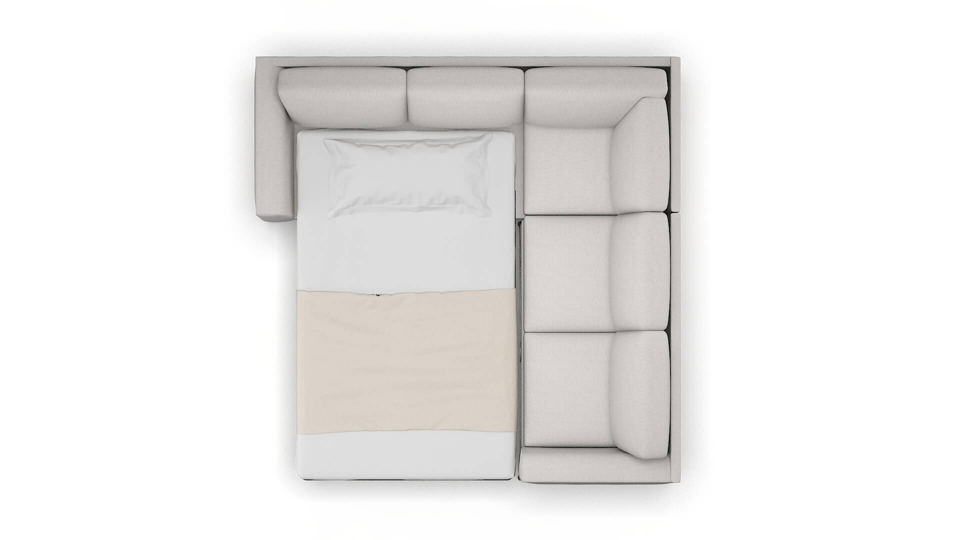 Toronto Curious Spa Sectional Sleeper Espresso legs 3