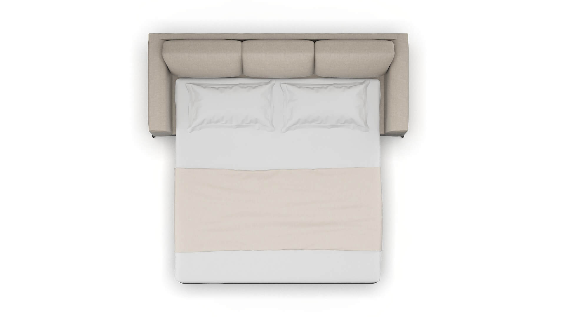 Toronto Derby Linen Sofa Sleeper Espresso legs 3