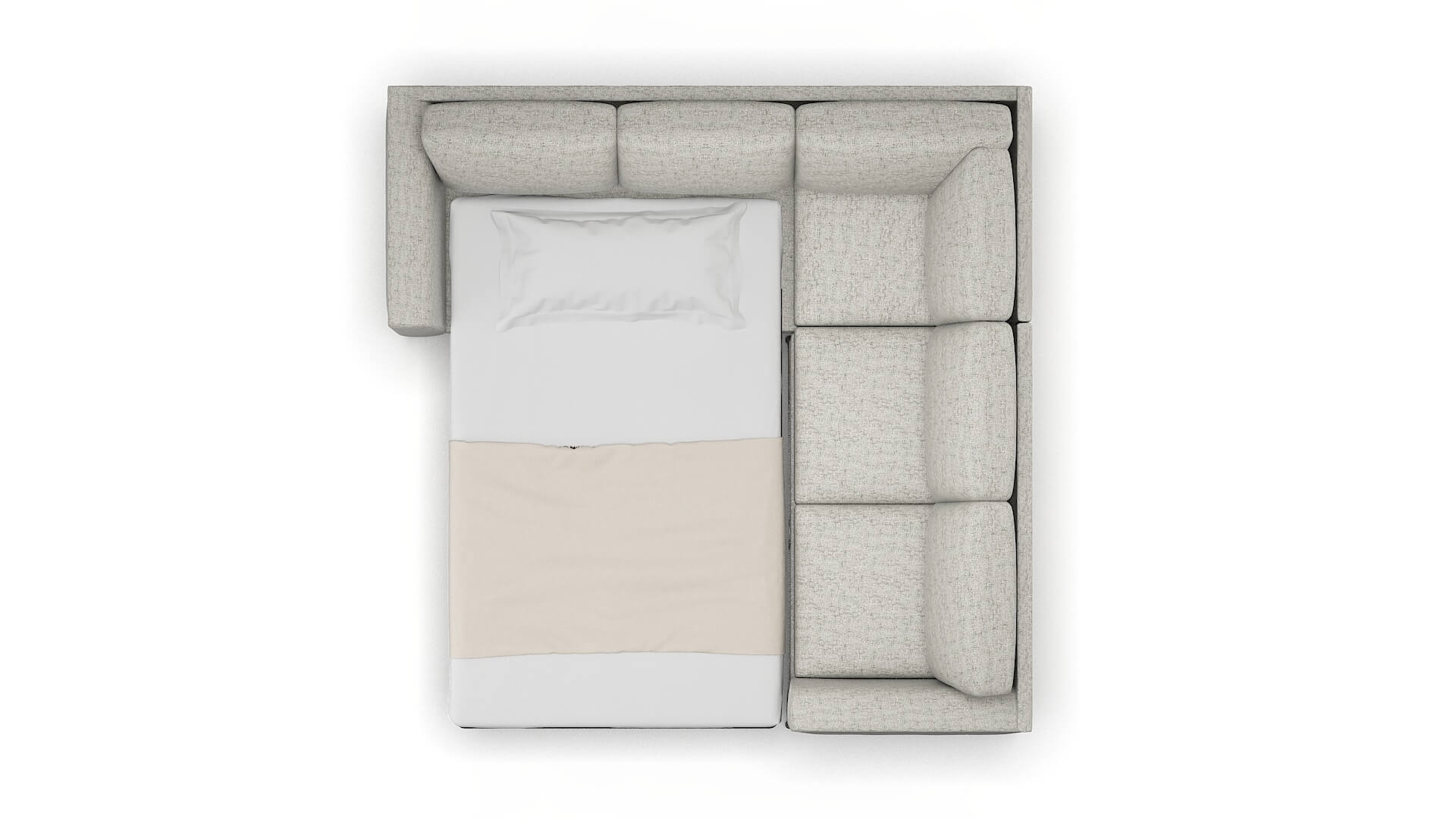 Toronto Derby Silver Sectional Sleeper Espresso legs 3