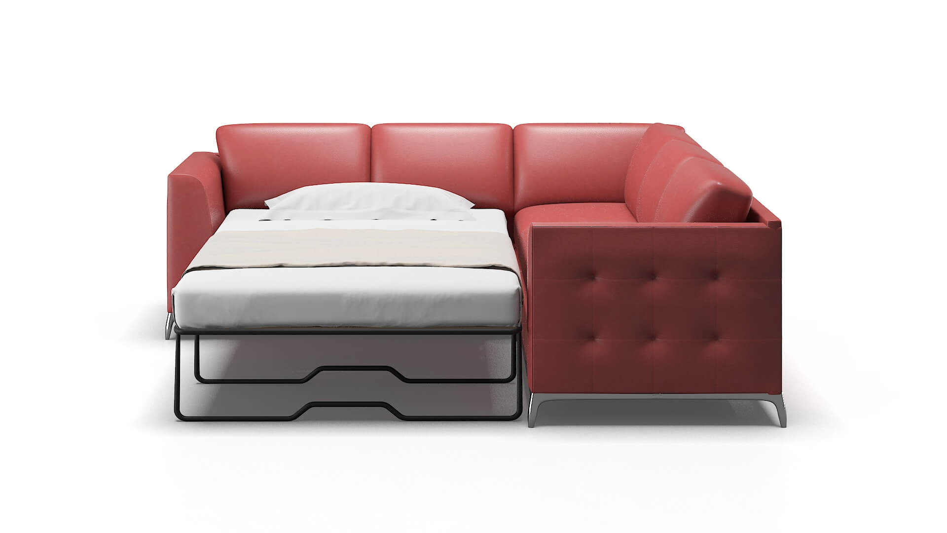 Toronto Dillion Cordovan Sectional Sleeper Espresso legs 1