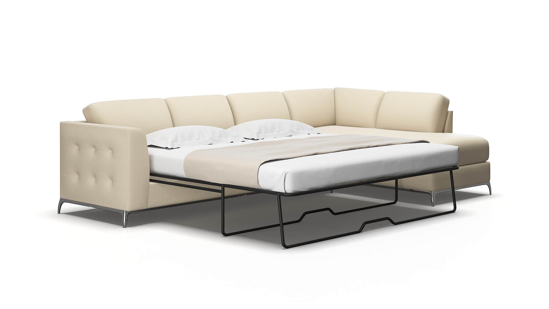 Toronto Dream_d Almond Panel Sleeper Espresso legs 2