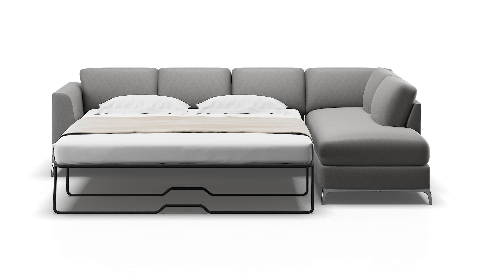 Toronto Dream_d Charcoal Panel Sleeper Espresso legs 1