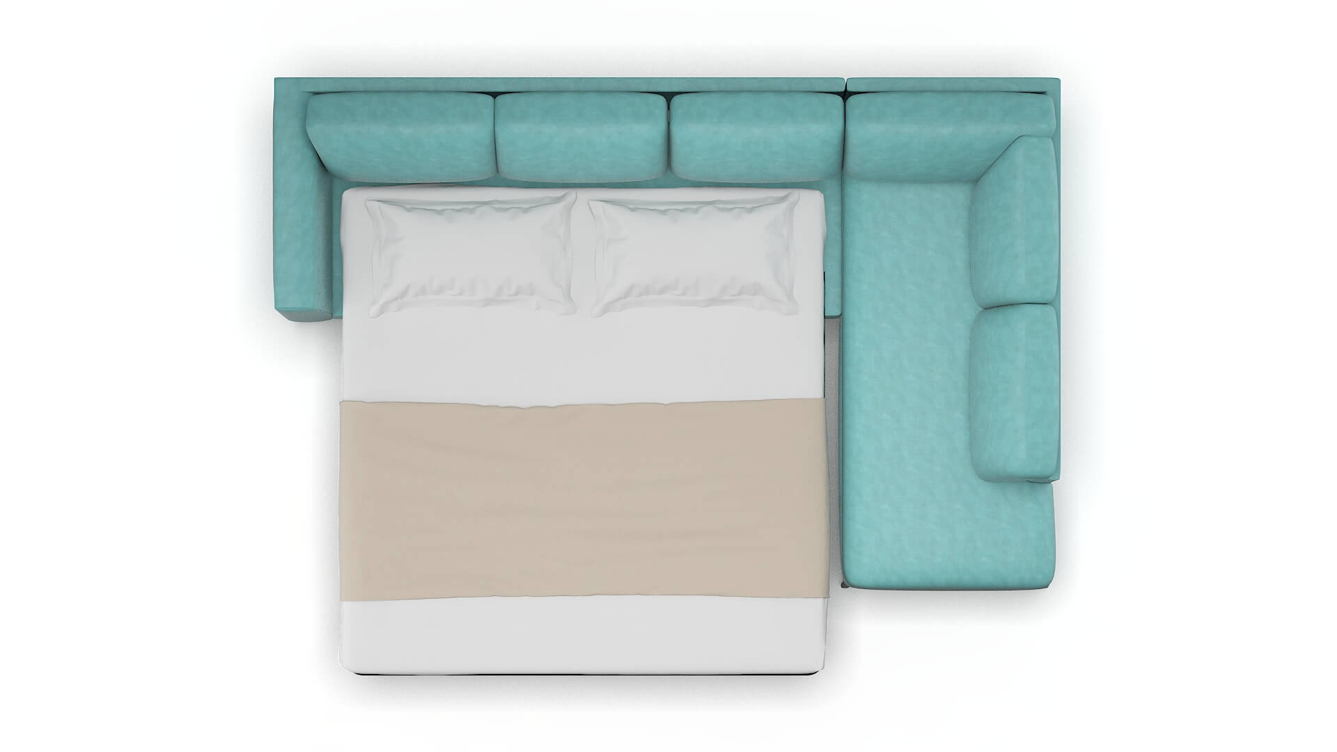 Toronto Dream_d French_blue Panel Sleeper Espresso legs 3