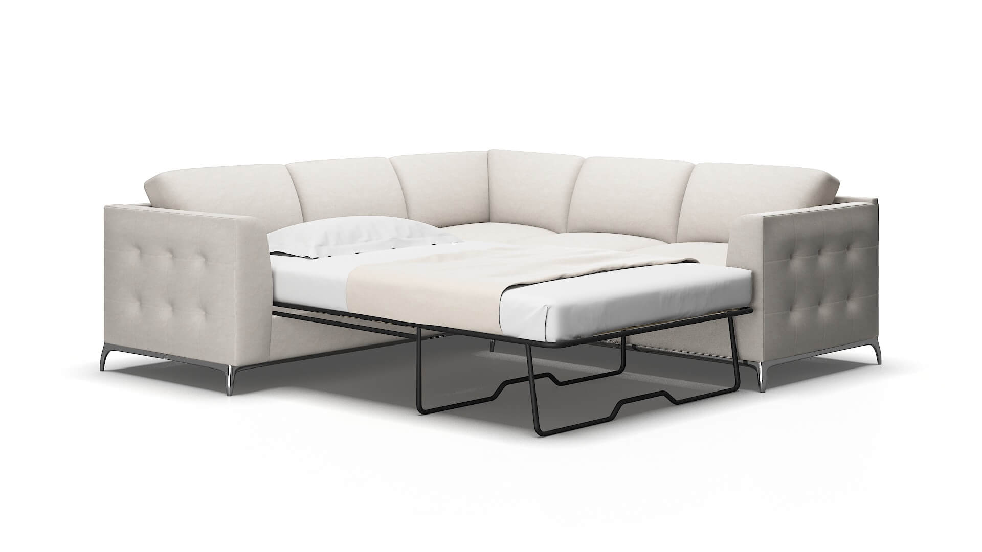 Toronto Dream_d Stone Sectional Sleeper Espresso legs 2
