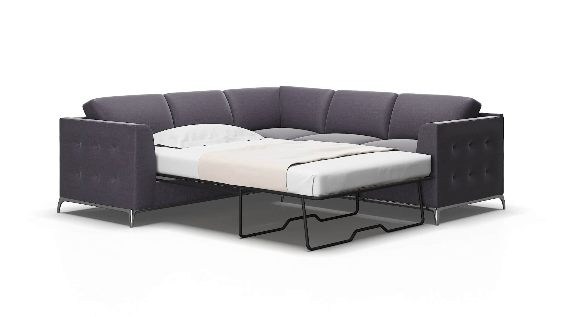 Toronto Durham Ink Sectional Sleeper Espresso legs 2