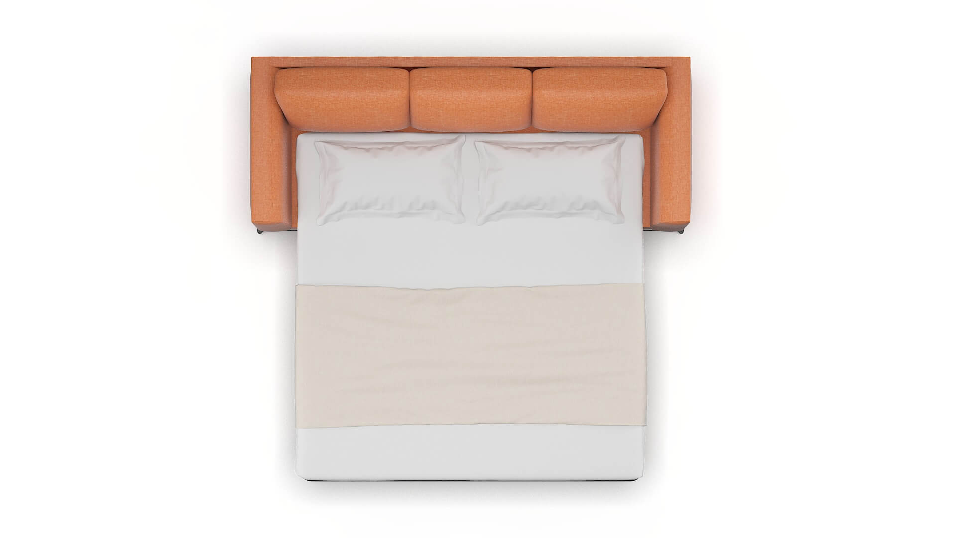 Toronto Durham Tangerine Sofa Sleeper Espresso legs 3