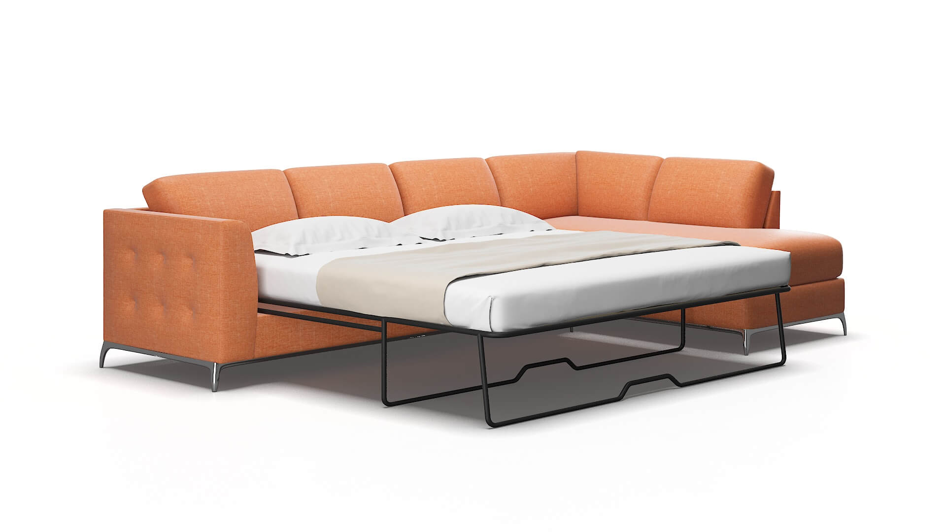 Toronto Hepburn Appricot Panel Sleeper Espresso legs 2