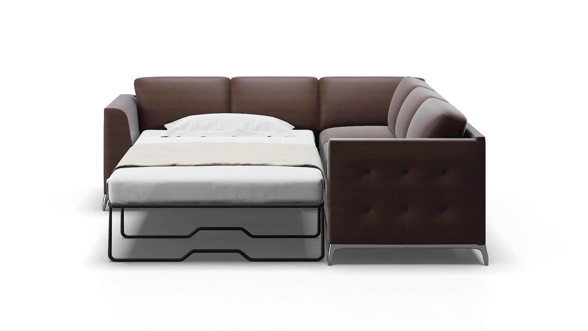 Toronto Insight Cafe Sectional Sleeper Espresso legs 1